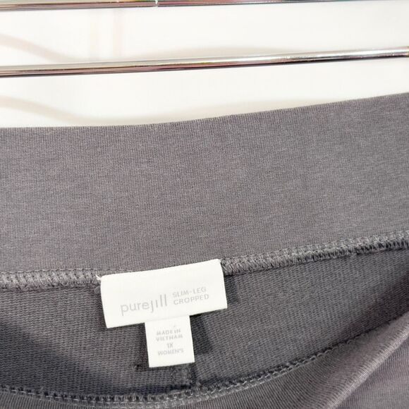 J. Jill Plus Size 1X Pants Gray Slim Leg Cropped Knit Pull-On Leggings 507 - Picture 9 of 10